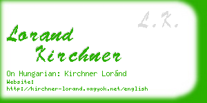 lorand kirchner business card